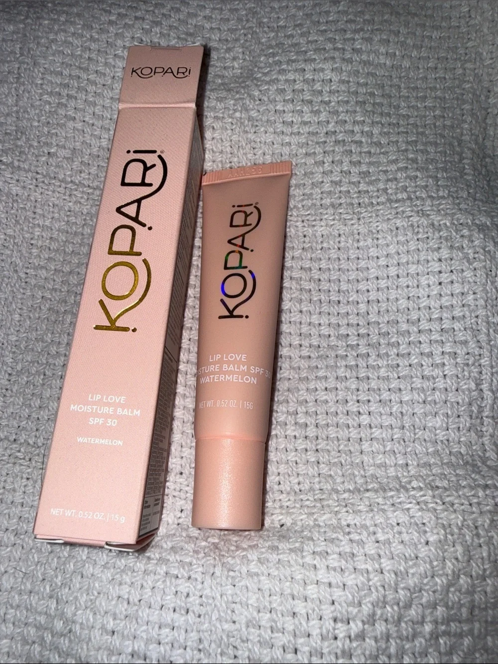 Kopari Lip Love Moisture Balm SPF 30 — Watermelon Pink Box